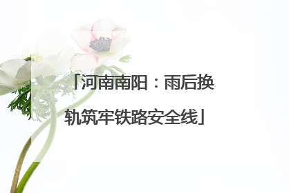 河南南阳：雨后换轨筑牢铁路安全线