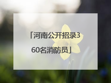 河南公开招录360名消防员