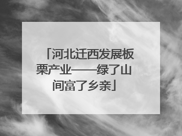河北迁西发展板栗产业——绿了山间富了乡亲