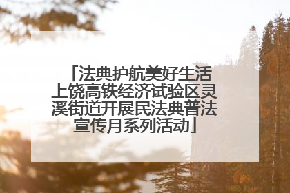 法典护航美好生活 上饶高铁经济试验区灵溪街道开展民法典普法宣传月系列活动