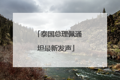 泰国总理佩通坦最新发声