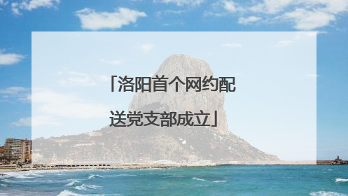 洛阳首个网约配送党支部成立