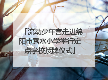 流动少年宫走进绵阳市秀水小学举行定点学校授牌仪式