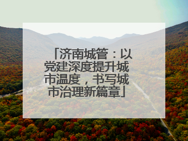 济南城管：以党建深度提升城市温度，书写城市治理新篇章
