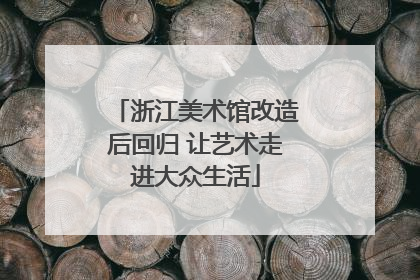 浙江美术馆改造后回归 让艺术走进大众生活