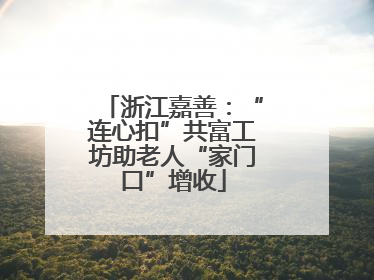 浙江嘉善：“连心扣”共富工坊助老人“家门口”增收