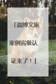 淄博文旅案例省级认证来了！