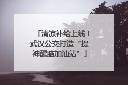 清凉补给上线！武汉公交打造“提神醒脑加油站”