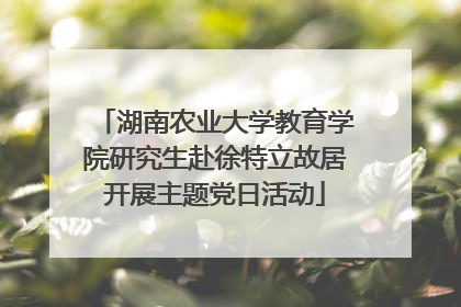 湖南农业大学教育学院研究生赴徐特立故居开展主题党日活动