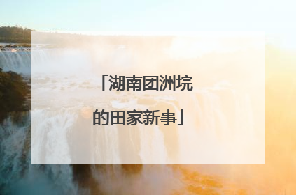 湖南团洲垸的田家新事
