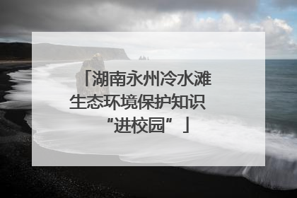 湖南永州冷水滩生态环境保护知识“进校园”
