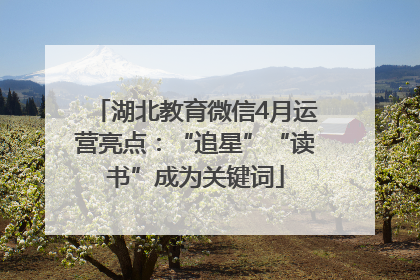 湖北教育微信4月运营亮点：“追星”“读书”成为关键词
