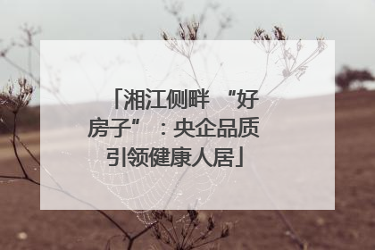 湘江侧畔 “好房子”：央企品质引领健康人居