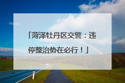 菏泽牡丹区交警：违停整治势在必行！