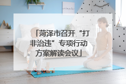 菏泽市召开“打非治违”专项行动方案解读会议