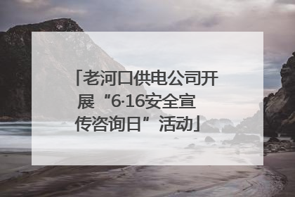 老河口供电公司开展“6·16安全宣传咨询日”活动