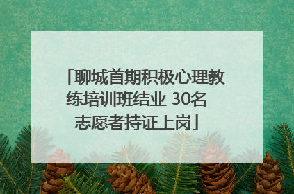 聊城首期积极心理教练培训班结业 30名志愿者持证上岗