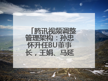 腾讯视频调整管理架构：孙忠怀升任BU董事长，王娟、马延琨任联席总裁