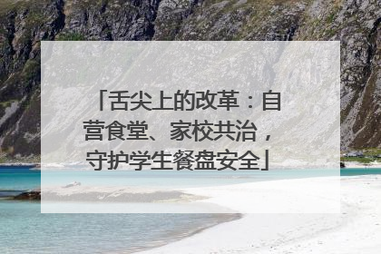 舌尖上的改革：自营食堂、家校共治，守护学生餐盘安全