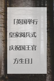 英国举行皇家阅兵式庆祝国王官方生日