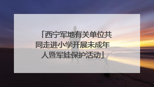 西宁军地有关单位共同走进小学开展未成年人暨军娃保护活动