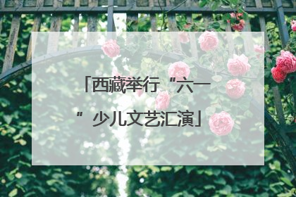 西藏举行“六一”少儿文艺汇演