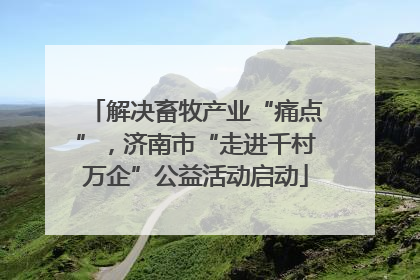 解决畜牧产业“痛点”，济南市“走进千村万企”公益活动启动