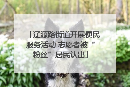 辽源路街道开展便民服务活动 志愿者被“粉丝”居民认出