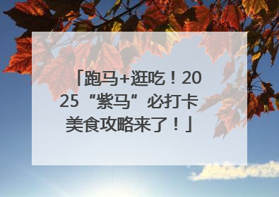 跑马+逛吃！2025“紫马”必打卡美食攻略来了！