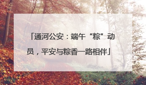 通河公安：端午“粽”动员，平安与粽香一路相伴