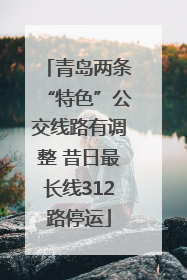 青岛两条“特色”公交线路有调整 昔日最长线312路停运