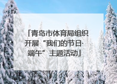 青岛市体育局组织开展“我们的节日·端午”主题活动