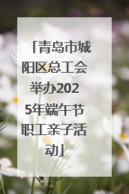 青岛市城阳区总工会举办2025年端午节职工亲子活动