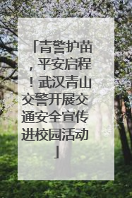 青警护苗，平安启程！武汉青山交警开展交通安全宣传进校园活动