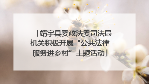 靖宇县委政法委司法局机关积极开展“公共法律服务进乡村”主题活动