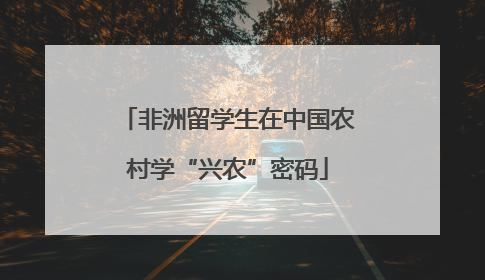 非洲留学生在中国农村学“兴农”密码