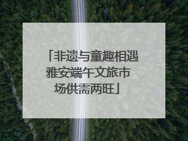 非遗与童趣相遇 雅安端午文旅市场供需两旺