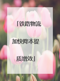 铁路物流加快降本提质增效