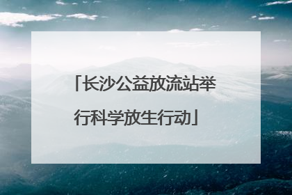 长沙公益放流站举行科学放生行动