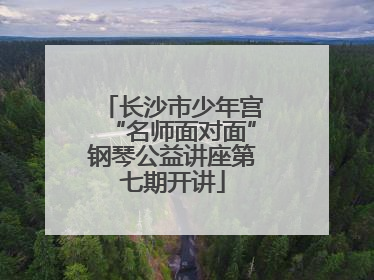长沙市少年宫“名师面对面”钢琴公益讲座第七期开讲
