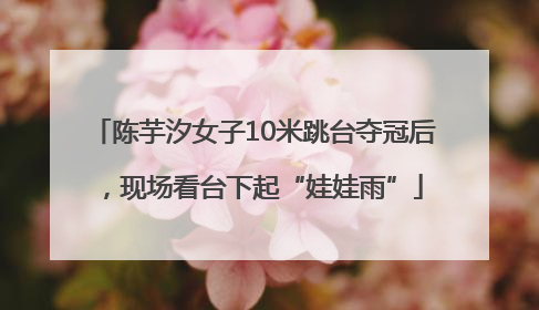 陈芋汐女子10米跳台夺冠后，现场看台下起“娃娃雨”