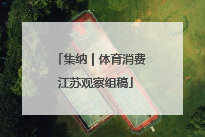 集纳｜体育消费江苏观察组稿