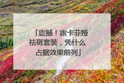 震撼！露卡菲娅祛斑套装，凭什么占据效果前列