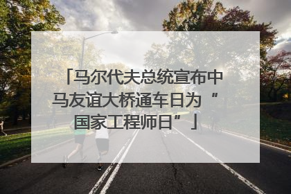 马尔代夫总统宣布中马友谊大桥通车日为“国家工程师日”