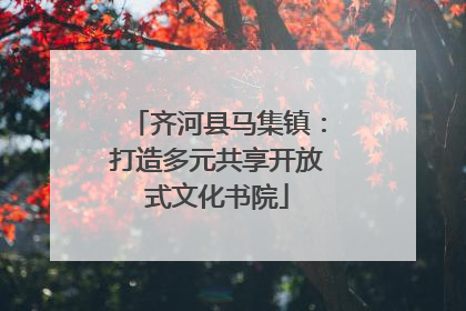齐河县马集镇：打造多元共享开放式文化书院