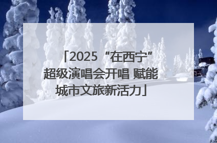 2025“在西宁”超级演唱会开唱 赋能城市文旅新活力