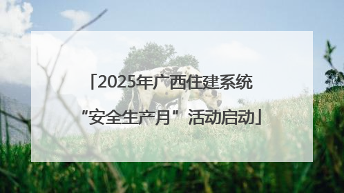 2025年广西住建系统“安全生产月”活动启动