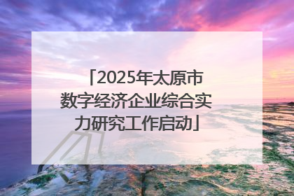 2025年太原市数字经济企业综合实力研究工作启动