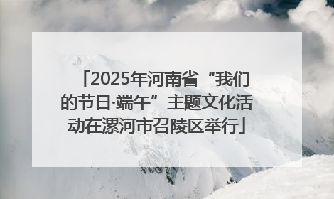 2025年河南省“我们的节日·端午”主题文化活动在漯河市召陵区举行