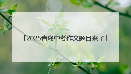 2025青岛中考作文题目来了